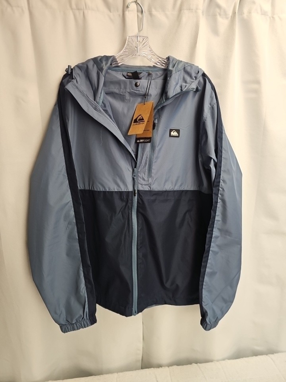 Quiksilver Men’s Two-Tone Blue Windbreaker Jacket Sz L/G - Picture 2 of 14